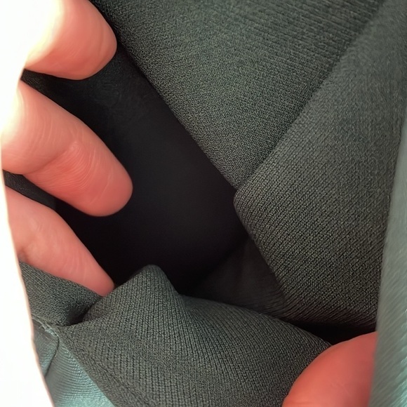 Simple Retro Dress Womens Large Green V-Neck Midi Sleeveless Open Back - Picture 10 of 17